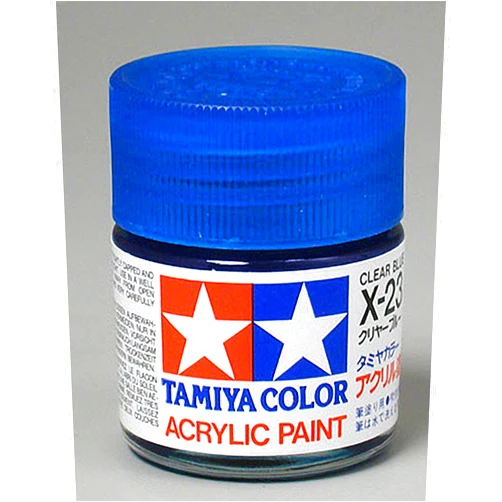 TAMIYA Acrylic X23 GlossClear Blue TAM81023 Plastics Paint Acrylic
