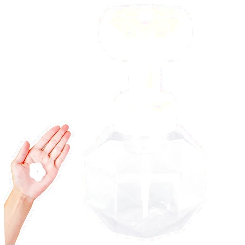 Natudeco Foaming Hand Soap Dispenser Liquid Soap Bottle 300ml Flower Foam Soap Dispenser Portable Foaming Bottle Soap Pump Flower for Cleaning Travel Foam Pump Bottle (Transparent)