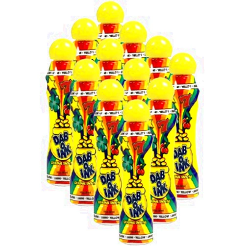 Dab-O-Ink One Dozen 3oz Yellow Bingo Dauber