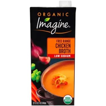 Imagine Organic Low Sodium Free Range Chicken Broth, 32 fl oz (Pack of 6)