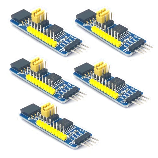 DEVMO 5PCS PCF8574 I2C Interface 8bit IO MCU Expansion Board I/O Expander IIC Bus Evaluation Development Module Compatible with AVR STM8 C8051F Ar-duino