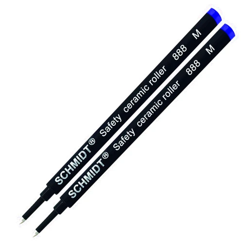 SCHMIDT 2 Pack - Blue-Schmidt 888 Medium Rollerball Refill