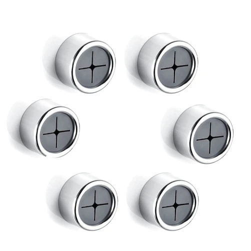 MIAOHUI 6 Pcs Kitchen Towel Holder, Dish Towel Hooks Wall Mounted, Self-Adhesive Towel Hanger, Ideal for Bathroom, Shower, Home, Outdoor, No Drilling Required (Chrome & Grey)