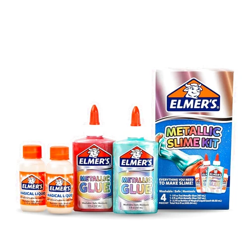 Elmer's Elmer’s Metallic Slime Kit | Slime Supplies Include Elmer’s Metallic Glue, Elmer’s Magical Liquid Slime Activator, 4 Piece Kit