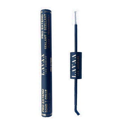 Lavaa Beauty PRO Extend Lash System BOND & SEALANT | Black Bond & Clear Sealant with slanted wand for at-home Lash Extension Clusters | DIY Lashes Extensions