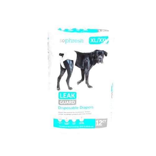 So Phresh Leak Guard Disposable Pet Diapers Large/X-Large Count of 12