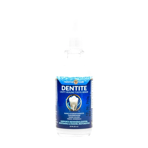 Medicinal Foods Original Dentite Cavity Healing Tooth Armor Liquid | Clinically Strengthen Enamel with Remineralization Drops | Teeth Whitening | at-Home Tooth Enamel Repair | Stronger Teeth | Hydroxyapatite | 60 ml