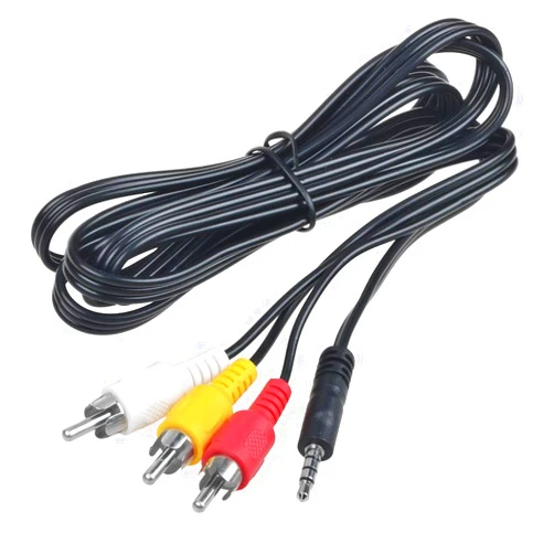 ABLEGRID 5FT AV A/V 3.5mm to 3 RCA Audio Video Cable Cord for Most Mini DV and Digital 8 Digital Camcorder Camera Played Devices Like TV, Such as Panasonic, Sony, Canon, JVC, Samsung Series