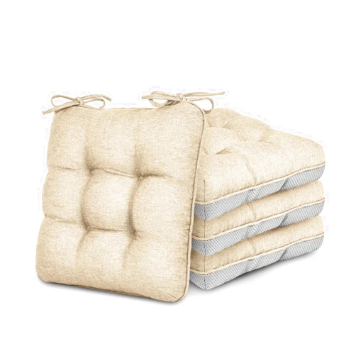 Love's cabin Memory Foam Chair Cushions Set of 4, Outdoor/Indoor Chair Pads for Dining Chairs 4 Pack, Seat Cushions for Kitchen, Dining Room, Office, Patio Chairs, 15.5