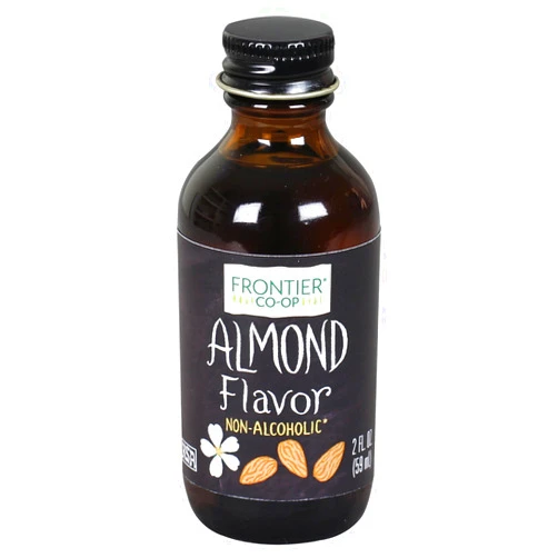 Frontier Co-op Organic Almond Extract, 2 Ounce Glass Jar, Warm Sugar-free Vegan Flavor for Desserts, Coffee and Smoothies