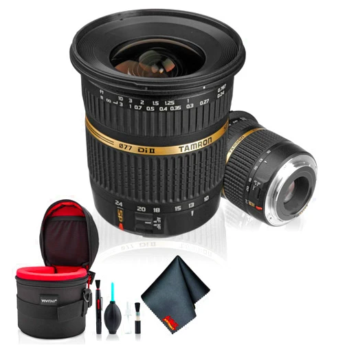 Tamron SP AF 10-24mm f / 3.5-4.5 DI II Zoom Lens for Canon DSLR Cameras (International Model) - Deluxe Bundle
