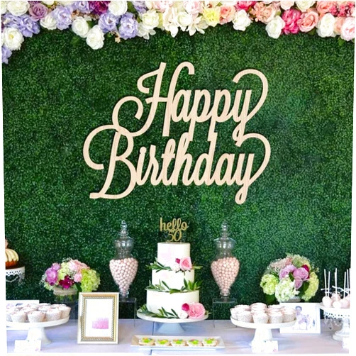 Hsybdnsk Happy Birthday Sign for Backdrop Decal Sign, Wooden Happy Birthday Letters Sign for Balloon Arch, Large Happy Birthday Wall Decoration for Birthday Party Baby Shower