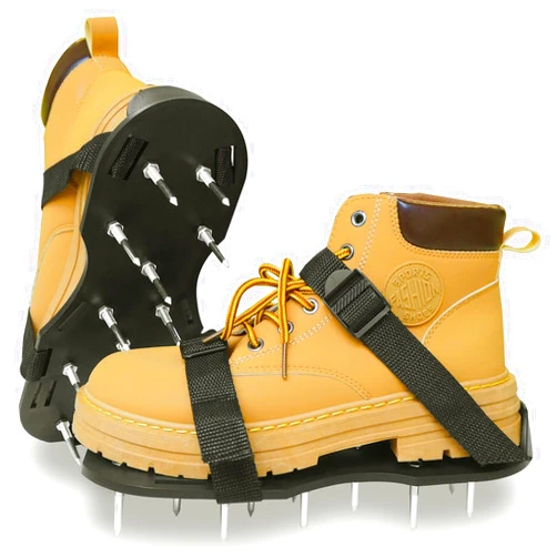 SawGlory Lawn Aerator Shoes with Adjustable Straps - for Lawn Aeration or as Screed Shoes - Lawn Aerator Shoes as Perfect Aerator Lawn Tool - Medium