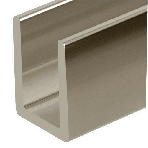 YOOZENA CRL Polished Nickel Frameless Shower Door Aluminum Deep U-Channel for 3/8