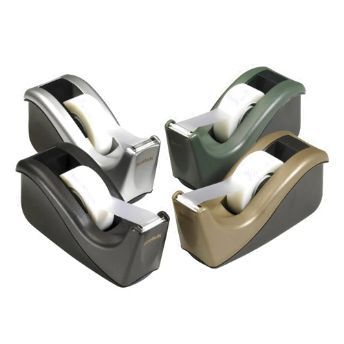 Scotch Desktop Tape Dispenser, Silvertech Two-Tone (C60-ST)