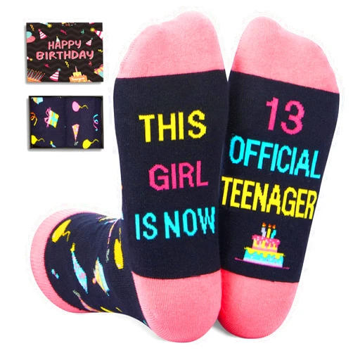 HAPPYPOP Birthday Gifts Ideas for Teen Girls - Socks Birthday Gift for Teenager 13-18 Years