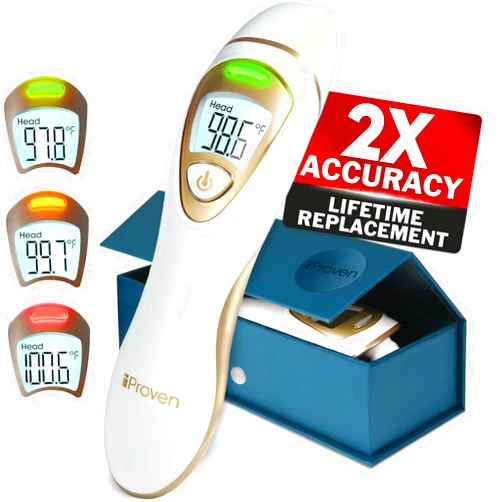iProvèn Pro Series | Non-Touch Forehead Thermometer with Ear Function | FSA HSA Eligible | Superior Accuracy for Adults, Kids, Babies | Premium Digital Thermometer for Adults and All Ages