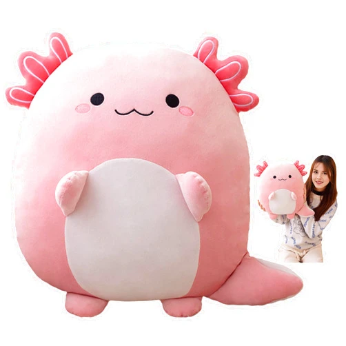 GOOC 16 Inch Plush Axolotl Stuffed Animal - Pink Axolotl Plushies Hugging Pillow - Anime Gift for Kids and Lovers