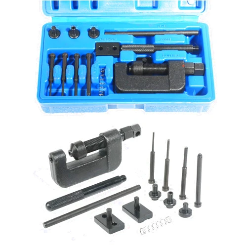 Bylikeho 19PCS Chain Breaker,Bike Chain Tool Chain Breaker Tool Kit,Car Accessories Motorcycle Chain Breaker,Chain Rivet Tool Kit for Motorcycle,Bike,ATV,Chain Cutter Kit for Cam & 25 to 630 Chains