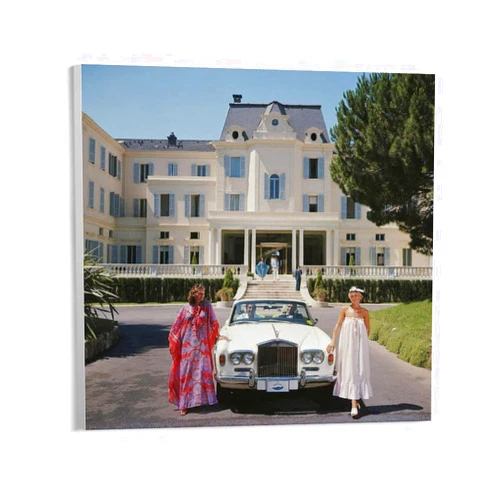 YIYIGZS Slim Aarons Hotel Du Cap Eden-roc Print Posters (2) Canvas Poster Wall Art Decor Print Picture Paintings for Living Room Bedroom Decoration Unframe-style 20x20inch(50x50cm)