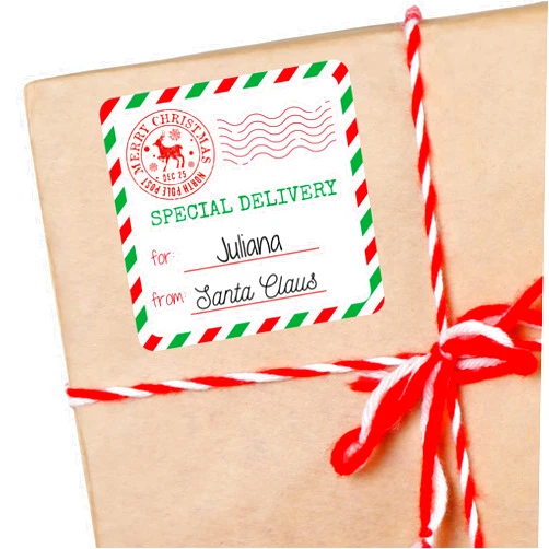 9 by Neetz Personalized Christmas Gift Stickers to from | Sheet of 12 2.5