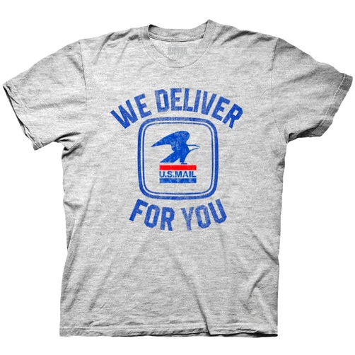 Ripple Junction USPS Men's Short Sleeve T-Shirt U.S. Mail United States Postal Service We Deliver for You Slogan