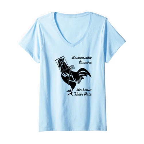 BDSM Tzzs Womens Responsible Owners - Femdom Cock Cage Male Chastity V-Neck T-Shirt