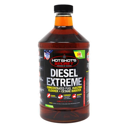 Hot Shot's Secret Diesel Extreme 64 oz – Treats 160 Gallons – Concentrated Diesel Fuel Additive, Fuel System Cleaner and Injector Cleaner, Restores Engine Performance