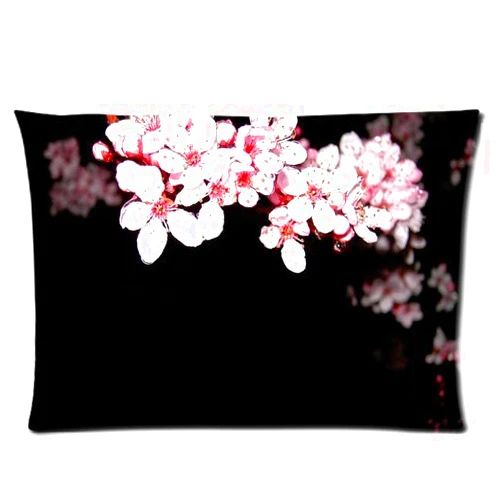 Generic 20x30 Pillow Case Personalized Cherry Blossom Flower Custom Zippered Pillow Cases 20x30 (one side) Decorative Cushion Cover Case SUNSHINEM-385