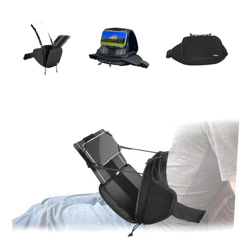 Cellways Multi-Use Phone Waist Bag, Hand-Free Neck Mount Phone Holder, Lazy Phone Bracket POV/Vlog Selfie Chest Mount, for Bed, Sofa, Car Headrest Back seat and Outdoors --- For iPhone 16 ProMax, 15, 14 ---