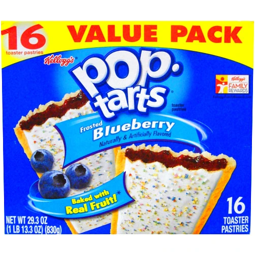 Pop-Tarts Frosted Blueberry Toaster Pastries (1 Pack) 29.3 OZ