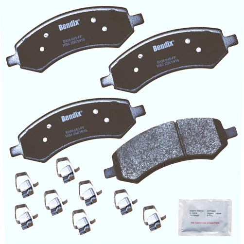 Bendix Priority1 CFM1084 Semi-Metallic Front Brake Pads for Select Models Chrysler Aspen, Dodge Dakota, Durango, Ram 1500, Mitsubishi Raider, 1500 Classic, Dakota