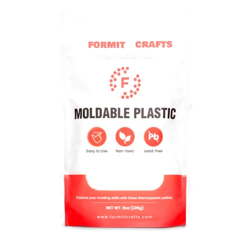 Formit Crafts Thermoplastic Beads - 8 oz Polymorph Plastic Pellets(Made in E.U) - Reusable Moldable Plastic Beads - Melting Plastic Pellets for Modeling, DIY Craft (1)