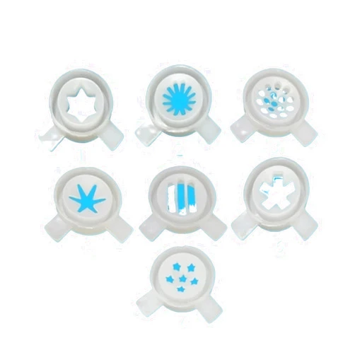 YJLUXMU Inner Diameter 37 mm Total 7 Pieces Different Nozzles Fantastic Modeling Caps Spare Parts, Compatible For Soft Serve Ice Cream