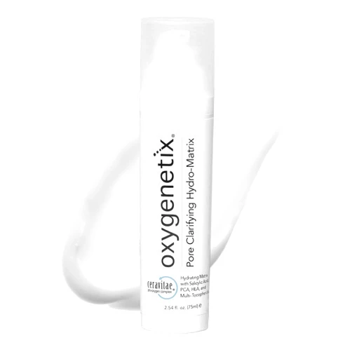 Oxygenetix Pore Clarifying Hydro-Matrix | Hyaluronic Acid Face Cream & Moisturizer for Clear-Looking Skin | Daily Hydrating Lotion with Salicylic Acid (2.5 oz)