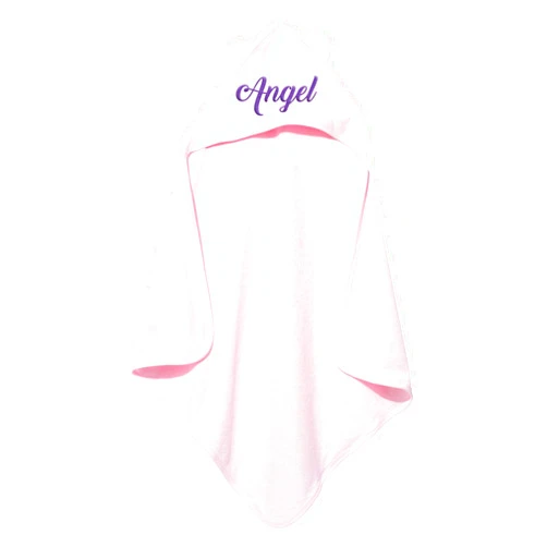 TEEAMORE Personalized Hooded Baby Bath Towel with Ears Add Your Text Embroidered Toddler Infant Soft Towel
