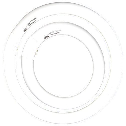 CHKADAWA FC8T9/CW 22W and FC12T9/CW 32W Cool White Round Fluorescent Light Bulb Set, 8 inch T9 22 Watts & Circular Bulbs 12 inch 32 Watts Pack, Circline Kitchen and Bath Lamp, CRI 80, 4100K, G10q Prong