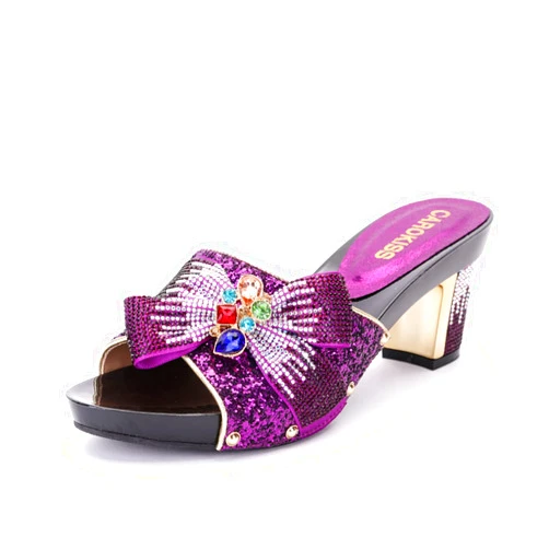 Bopchk Summer Latest Shoe Bags Matching Ladies Fashion Shoe Bags with Rhinestone Designs for Wedding