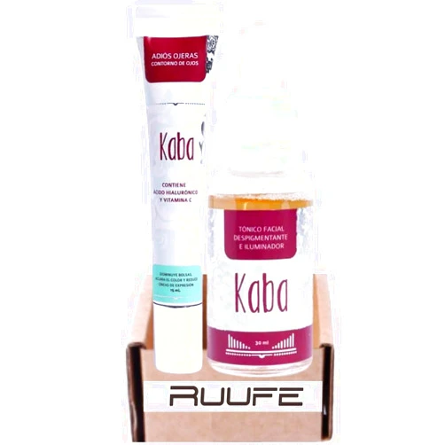 RUUFE Tonico Facial (2 pack) kaba aceite facial de oro 24k y kaba contorno de ojos kaba kit aceite facial de oro 24k kaba y contorno de ojos Kaba
