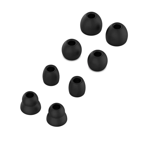 MOTONG for Huawei FreeBuds 4i Silicone Eartips Accessories, Silicone Protective Earphone Ear Tips Earbuds Case Cover for Huawei FreeBuds 4i/FreeLace Pro(Silicone Black)