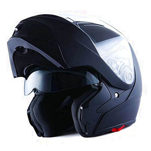 1Storm Motorcycle Street Bike Modular/Flip up Dual Visor Sun Shield Full Face Helmet