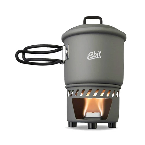 Esbit CS585HA 3-Piece Lightweight Camping Cook Set for Use with Solid Fuel Tablets