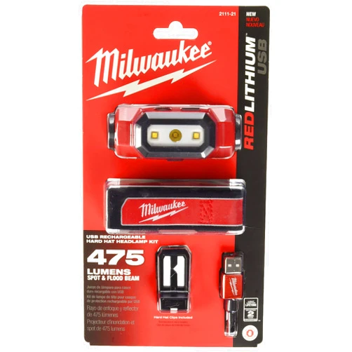 Milwaukee Electric Tools 2111-21 USB Rechargeable Headlamp, Red
