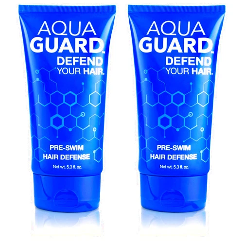 AQUA GUARD AquaGuard Pre-Swim Hair Defense | Prevents Chlorine Damage + Softens Hair | Made in California | Color Safe, Great Scent | 5.3 oz (2 Pack)