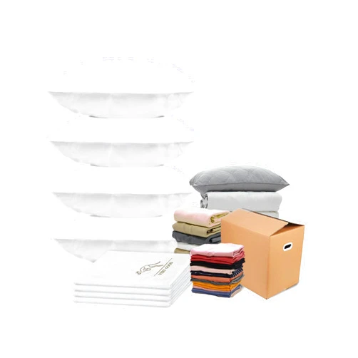 Swicars 4 Pack Jumbo Fabric Vacuum Storage Bags (White)