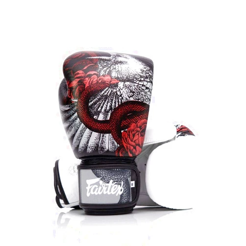 Fairtex Beauty of Survival Limited Edition Boxing Gloves | Premium Craftsmanship |Full-Grain Leather| Stylish Design | Adjustable Fit | Unique Artwork | Hook and Loop Straps