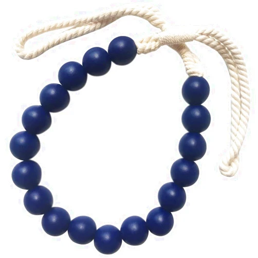 PUDOCK 2Pcs Wooden Beads Curtain Tieback Rope Holdback Drape Holder Clip Bedroom Home Decor Dark Blue