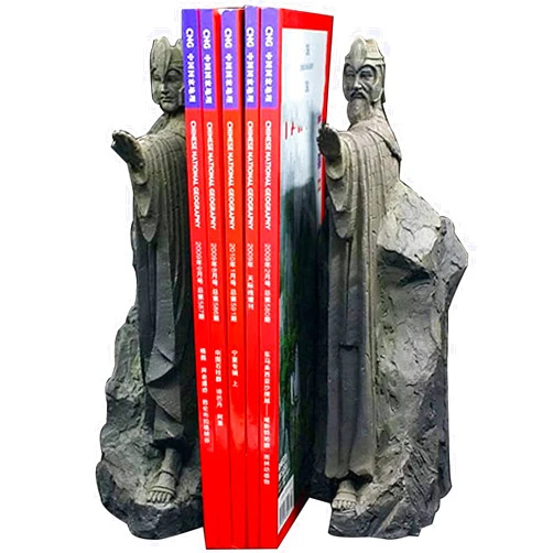 KLQJNP Bookends Book End Lord of Rings Hobbit Book Decoration Resin, Decorative Book Stopper Binder and Dividers, Blue, Large