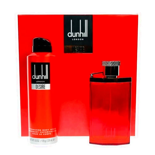 Alfred Dunhill Desire Red by Alfred Dunhill for Men - 2 Pc Gift Set 3.4oz EDT Spray, 6.0oz Deodorant Spray
