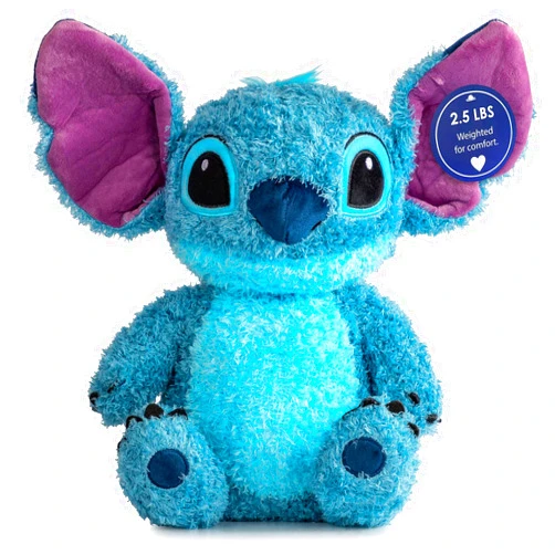 Jay Franco Weighted Disney Lilo and Stitch Fuzzy Plush Pillow Buddy - 2.5lbs Super Soft Stuffed Pillow, 14 inches